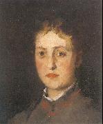 Leibl, Wilhelm Portrait of Lina Kirchdorffer Sweden oil painting artist